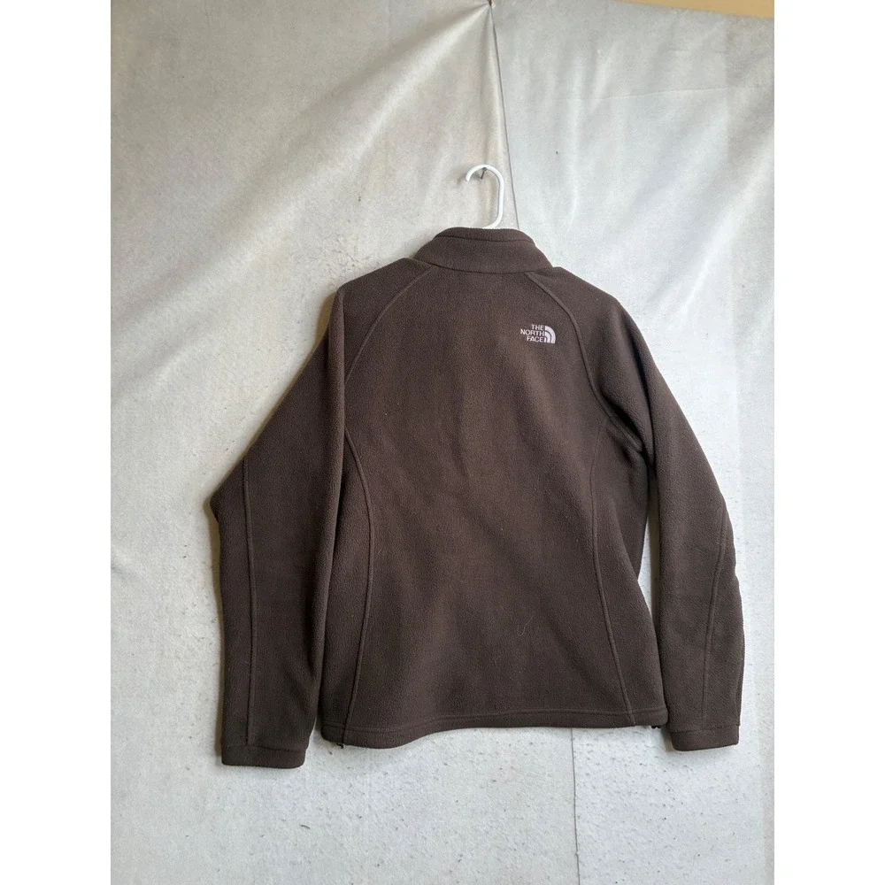 The North Face Womens TKA 100 Full Zip Fleece Jacket Brown Large 7750